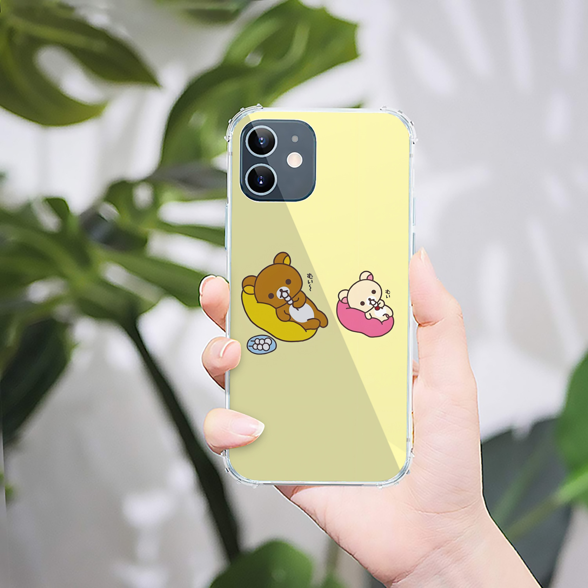 （画像用） リラックマ リラックマ キイロイトリ Rilakkuma Korilakkuma Kiiroitori 【iPhone 12シリーズ対応】透明スマホケース（クリアソフトケース）